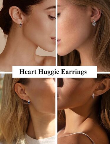 Celtic Knot Hoop Earrings 925 Sterling Silver Heart Huggie Earring Birthstone Jewelry Gift for Women in Saudi Arabia