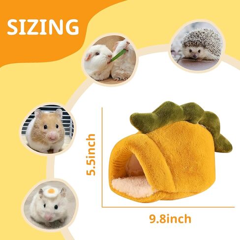 Guinea Pig Bed Hideout Warm Fleece Cuddle Cup Washable Cage Accessories Winter Sleeping House for Small Pet/Ferret/Chinchilla/Hedgehog in Saudi Arabia