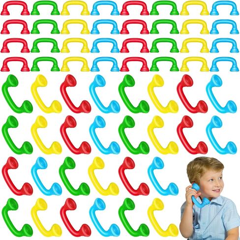 Sumind 60 Pcs Reading Phones Bulk 4 Colors Red Yellow Blue Green Hear Myself Phones Auditory Feedback Mobile Speech Therapy Supplies for Kids Classroom Fluency Pronunciation Teaching in Saudi Arabia