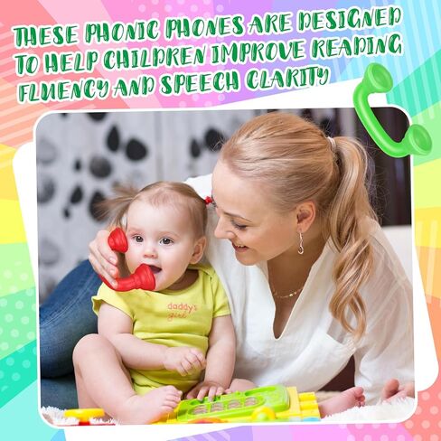 Sumind 60 Pcs Reading Phones Bulk 4 Colors Red Yellow Blue Green Hear Myself Phones Auditory Feedback Mobile Speech Therapy Supplies for Kids Classroom Fluency Pronunciation Teaching in Saudi Arabia