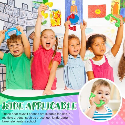 Sumind 60 Pcs Reading Phones Bulk 4 Colors Red Yellow Blue Green Hear Myself Phones Auditory Feedback Mobile Speech Therapy Supplies for Kids Classroom Fluency Pronunciation Teaching in Saudi Arabia