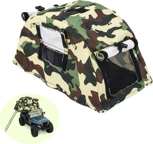 AMK RC Simulated Luggage Rack Roof Tent, RC Crawler Car roof Decoration, RC Crawler Decorative Accessories, for 1/8 1/10 Crawler Car Axial SCX10 RC4WD TRX4 Tamiya CC01 LC80 Body Accessories in Saudi Arabia