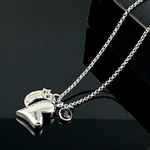 YOUFENG قلادات جرة للرماد أنا أحبك إلى القمر والعودة لأمي الحرق جرة المنجد مجوهرات جوهرة الميلاد in Kuwait