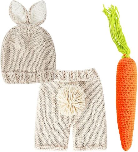 Yuehuam ملابس تصوير للأطفال حديثي الولادة مجموعة دعائم تصوير صوف ناعم مناسب لاستوديو الصور وأعياد الميلاد يوميًا in Kuwait