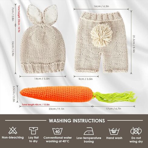 Yuehuam ملابس تصوير للأطفال حديثي الولادة مجموعة دعائم تصوير صوف ناعم مناسب لاستوديو الصور وأعياد الميلاد يوميًا in Kuwait