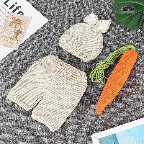 Yuehuam ملابس تصوير للأطفال حديثي الولادة مجموعة دعائم تصوير صوف ناعم مناسب لاستوديو الصور وأعياد الميلاد يوميًا in Kuwait