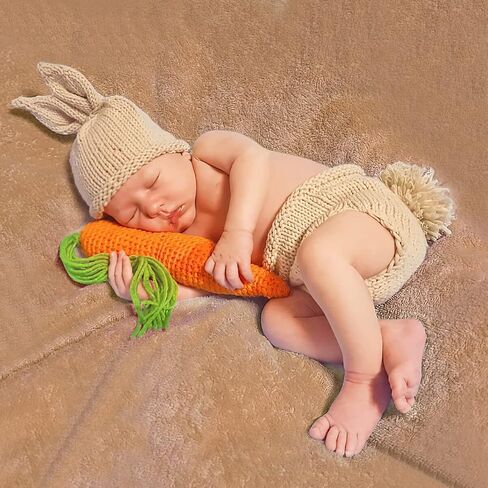 Yuehuam ملابس تصوير للأطفال حديثي الولادة مجموعة دعائم تصوير صوف ناعم مناسب لاستوديو الصور وأعياد الميلاد يوميًا in Kuwait