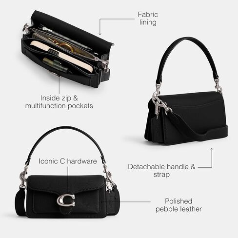 Coach Tabby Shoulder Bag 20, Black in Saudi Arabia