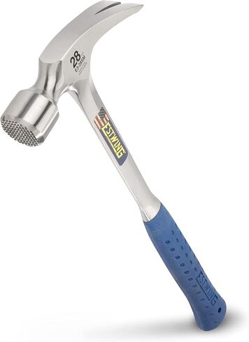 Estwing Framing Hammer, 28 oz, Long Handle, Straight Rip Claw, Smooth Face, Shock Reduction Grip - E3-28S in Saudi Arabia