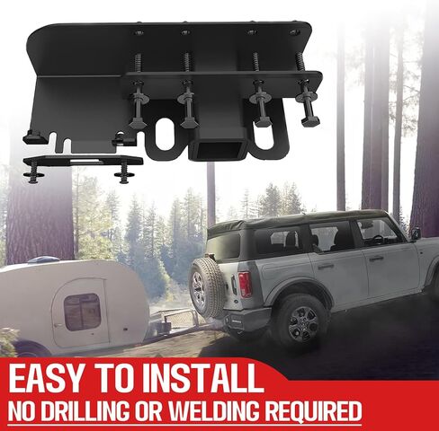 وصلة وصلة مقطورة 2 بوصة لسيارة فورد برونكو 2/4 باب 2021 2022 2023 وصلة وصلة المصد الخلفي الثقيلة ملحقات استقبال برونكو in Kuwait