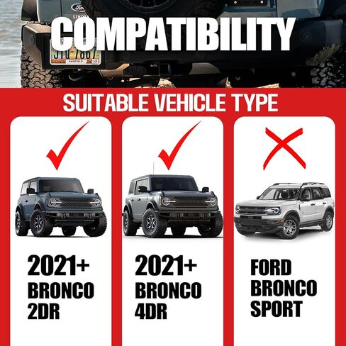 وصلة وصلة مقطورة 2 بوصة لسيارة فورد برونكو 2/4 باب 2021 2022 2023 وصلة وصلة المصد الخلفي الثقيلة ملحقات استقبال برونكو in Kuwait