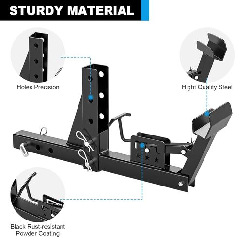 جهاز استقبال وصلة وصلة سلة المهملات قابل للتعديل مقاس 2 بوصة، ملحق وصلة وصلة جر علب القمامة شديدة التحمل، حامل وصلة قمامة خارجي يناسب معظم موديلات الشاحنات/عربة الجولف/ATV/UTV/المقطورة in Kuwait