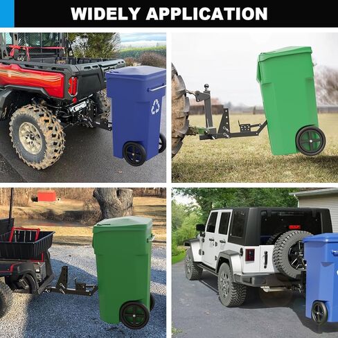 جهاز استقبال وصلة وصلة سلة المهملات قابل للتعديل مقاس 2 بوصة، ملحق وصلة وصلة جر علب القمامة شديدة التحمل، حامل وصلة قمامة خارجي يناسب معظم موديلات الشاحنات/عربة الجولف/ATV/UTV/المقطورة in Kuwait