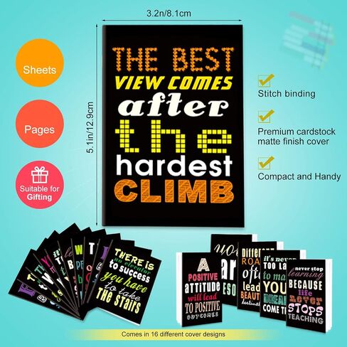 Inspirational Notepads Mini Motivational Notebooks, 36 Bulk Pack Pocket Journal Mini Notepad, Growth Mindset Inspiring Notepads for School Office Home Travel Gift Supplies, Coworkers, Party Favor in Saudi Arabia