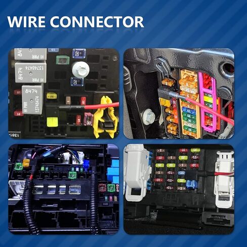 12 حزمة سيارة 12 فولت محول صنبور الصمامات الإضافية، صمام صغير منخفض المظهر، مع 4 أنواع ATO ATC ATM APM حامل الصمامات، تطبيق للسيارات والشاحنات والقوارب (أسود) in Kuwait