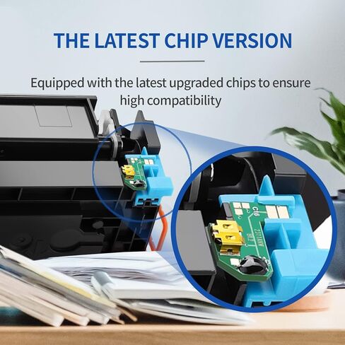 خراطيش حبر INKCLOUD 206X مكونة من 4 قطع (مع شريحة) بديلة متوافقة لـ HP 206X A W2110A W2110X تعمل مع حبر طابعة HP Color Pro MFP M283fdw M283cdw M283 Pro M255 M255dw حبر عالي الإنتاجية in Kuwait