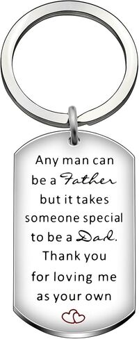 حلقة سلسلة مفاتيح خطوة الأب الأب الأب هدية عيد الأب مجوهرات رجالية من ابنتك - شكرًا لك على حبك لي كملكية خاصة بك in Kuwait