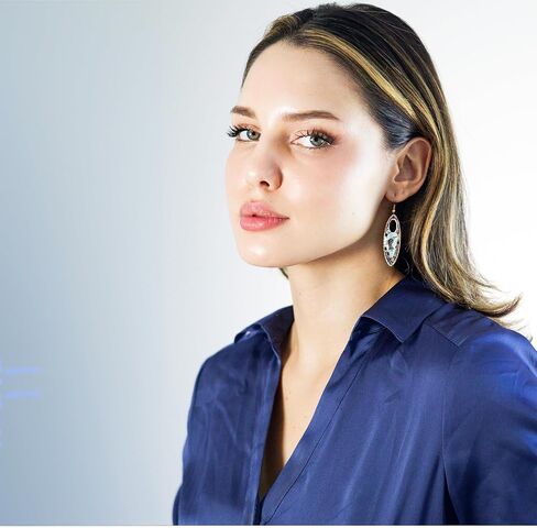 أقراط نحاسية أمريكية أصلية للنساء مع قطع بيضاوي الشكل، أقراط دمعة طويلة، أقراط فنية ملونة/سلحفاة/يعسوب/فراشة/دب/أقراط الطائر الطنان in Kuwait
