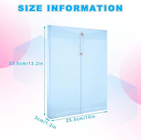 30 حزمة من المظاريف البلاستيكية البلاستيكية مع سلسلة إغلاق، A4 مجلدات ملفات قابلة للتوسيع، منظم أوراق المستندات - توسيع 1-1/6 بوصة - للمكتب المدرسي والمنزل (5 ألوان متنوعة) in Kuwait