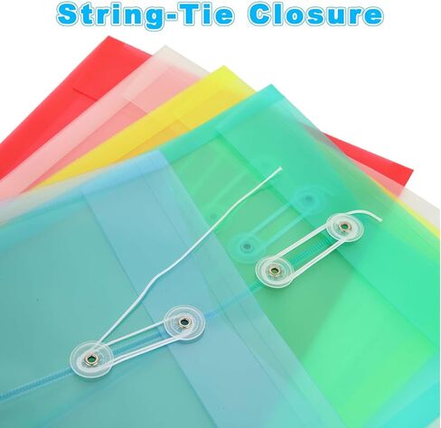 30 حزمة من المظاريف البلاستيكية البلاستيكية مع سلسلة إغلاق، A4 مجلدات ملفات قابلة للتوسيع، منظم أوراق المستندات - توسيع 1-1/6 بوصة - للمكتب المدرسي والمنزل (5 ألوان متنوعة) in Kuwait