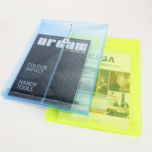 30 حزمة من المظاريف البلاستيكية البلاستيكية مع سلسلة إغلاق، A4 مجلدات ملفات قابلة للتوسيع، منظم أوراق المستندات - توسيع 1-1/6 بوصة - للمكتب المدرسي والمنزل (5 ألوان متنوعة) in Kuwait