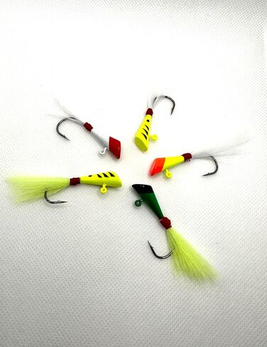 Shad Darts Fishing Lures - (Fishing Assorted Lures - 25 Pack). Effective and Working 1/4 oz jig Heads with bucktail, Best for Crappie, American Shad, Bass, Walley, Panfish. in Saudi Arabia
