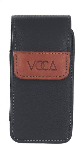 حافظة بمشبك حزام رأسي أسود ممتاز من VOCA بحجم قابل للتوسيع للهواتف القابلة للطي VOCA V530 Easyfone Prime A1 Jethro in Saudi Arabia