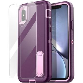 AICase Rugged Case for iPhone XR,Heavy Duty 3-Layer Pocket-Friendly Durable Military Grade Protection Shockproof/Drop Proof Protective Cover for iPhone XR 6.1"_1