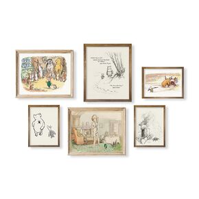 Vintage Hundred Acre Wood Poster - You Are Braver Than You Think - Winnie The Pooh Nursery Wall Art - Toddler Room Decor - Gifts for Winnie Fans Lover - Motivational Quote for Kids Little Boys Bedroom