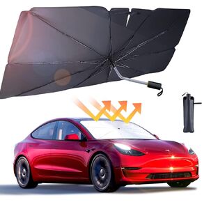 Car Windshield Sun Shade Umbrella - Foldable Car Umbrella Sunshade UV Block, Automotive Car Front Window of Heat Insulation Protection, for Auto Sedans, Pickups, SUVs