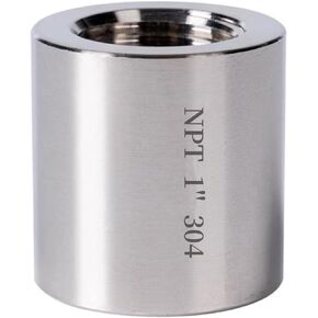 Stainless Steel Coupling High Pressure Heavy Duty 3/8" NPT Female x 3/8" NPT Female Coupler Forged Pipe Fitting, Class 3000 (Pack of 2)