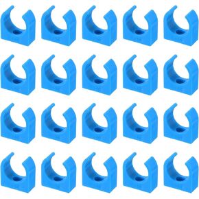 uxcell 100Pcs U-Shaped Water Pipe Clamps, PPR Pipe Clamps Clips U Shaped Pipe Clip Fit for 20mm/0.79" OD Water Pipes and Tubing Hoses Support, Red