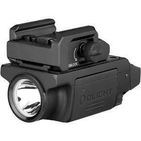 OLIGHT PL-Mini 3 Valkyrie 600 Lumens Compact Tactical Picatinny/GL/Hellcat Rail-Mounted Weaponlight with Two Included Rechargeable and Removable Battery, Pistol Light with Strobe Mode (Black)