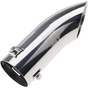 SING F LTD Blow Down Car Exhaust Tail Pipe Stainless Steel Trim Chrome Bumper Tip Curved