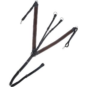 Exion Soft Linned Horse Elastic 3-Point Breastplate with Running Attachment | English Leather Horse Breastplate in Kuwait