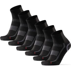 DANISH ENDURANCE Athletic Socks, Anti-blister, Breathable & Moisture Wicking Quarter Socks, for Men & Women, 3 Pack