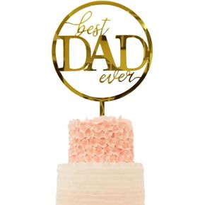 10Pcs Acrylic Happy Father's Day Cake Topper Best Dad Ever Party Cake Decoration For Happy Father's Day, Dad Birthday Party Supplies Decoration