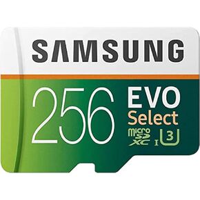 SAMSUNG: EVO Select 256GB MicroSDXC UHS-I U3 100MB/s Full HD & 4K UHD Memory Card with Adapter