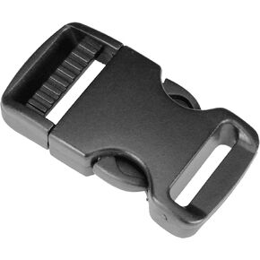 Plastic Single Adjustable Side Release Buckles – For Bag Straps, Belts, Rifle Slings, Dog Collars – 1 Inch – 2 Pack