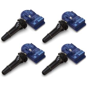MORESENSOR Compact PRO Series 315MHz TPMS Tire Pressure Sensor 4-Pack | Preprogrammed for Select 80+ American Brand Models | Replacement for F2GZ-1A189-A HC3Z-1A189-A | Snap-in | KX-S079-SN-4