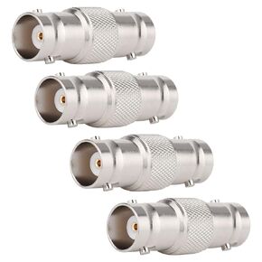 XRDS -RF BNC Connectors, BNC Female to Female Adapter 4 Pack BNC Coupler