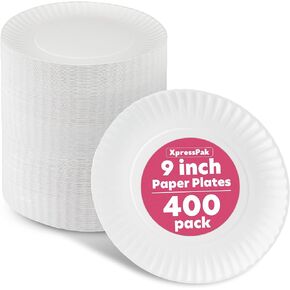 Small Paper Plates - [100-Pack] - (6-Inch Round) - Lightweight Uncoated 6 Inch Disposable Paper Plates - For Crafts, Events, Projects, Dry Foods & General Use