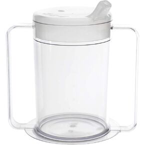 12oz Adult Sippy Cup with Handles - Independence Sip Cups for Adults with Limited Mobility - Handicap Cups for Elderly Care - Made in the USA - PSC 50-3 Pack