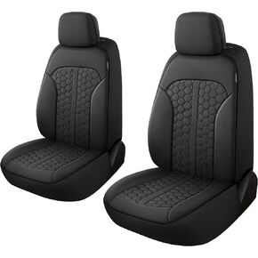 YGL Luxury Leather Car Seat Covers Full Set, Anti-Stain Interior Protector.Waterproof Auto Seat Covers for Cars,Trucks,Van,SUV,Pickup,Airbag Compatible (Beige)