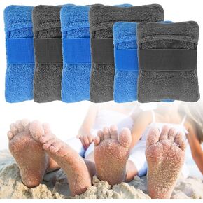 6PCS Sand Remover for Beach, for Sandscreen Sand Wipe Off Mitts, Skin-Friendly Sand Removal Bag, Sand Free Beach Accessories Essentials for Adults and Kids