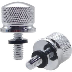 Seat Bolt Screws Quick Mount 1/4"-20 Compatible for Harley Touring Sportster Softail Dyna 1996-2021 2 PCS (Black)