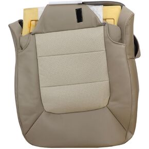 GXARTS Passenger Side Bottom Replacement Perforated Seat Cover TAN Compatible with Ford Expedition Eddie Bauer 4x4 2wd 4.6L 5.4L 2003 2004 2005 2006 Ford Expedition seat Covers