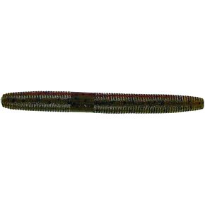 Slim Senko Worm, 3", 10pk, Green Pumpkin with Large Black