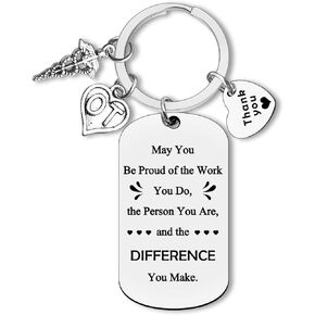 Occupational Therapist Appreciation Gift OT Keychain Thank You Gifts for Occupational Therapy OT Assistant Appreciation Jewelry Inspirational Graduation Gifts Coworker Going Away Retirement Gift