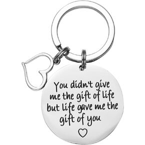 LParkin Bonus Dad Mom gifts stepdad stepmom Keychain sentimental gift Keychains Keyring